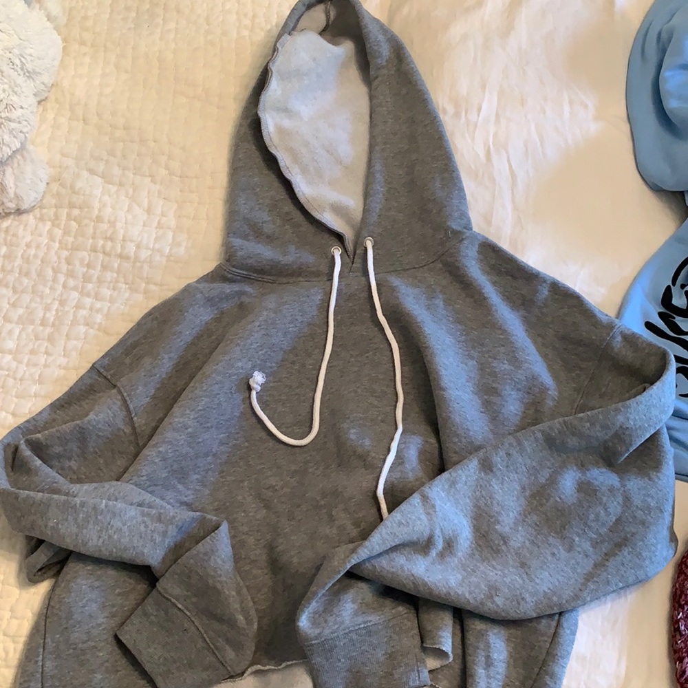 Target Cropped Grey Hoodie